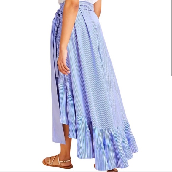 Mare Striped Wrap Skirt - Picture 3 of 11